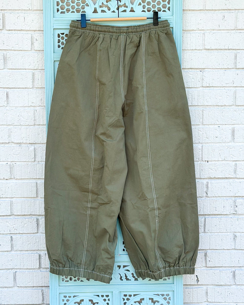 Moss Cotton Balloon Pants