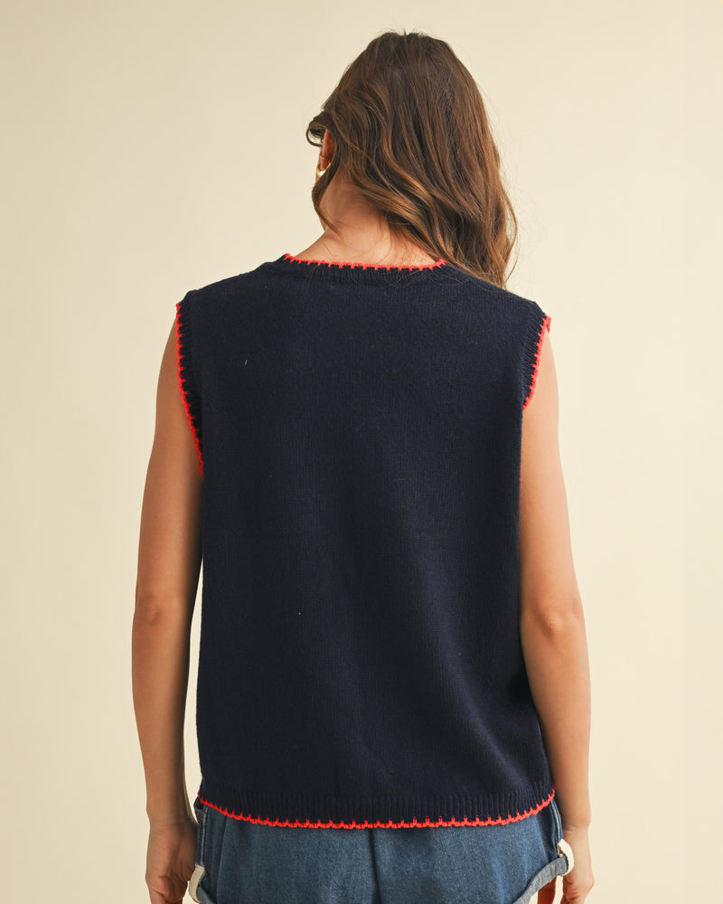 Navy Lobster Vest