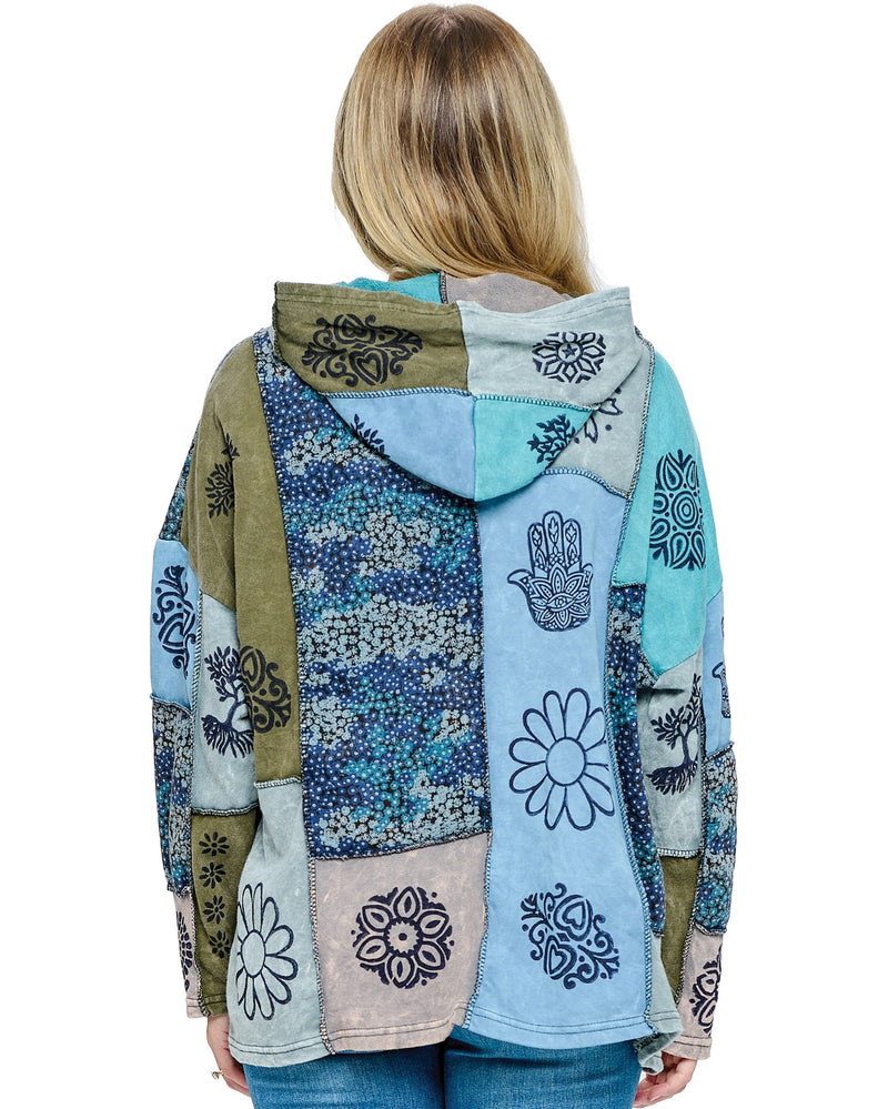 Zen Out Patchwork Hoodie