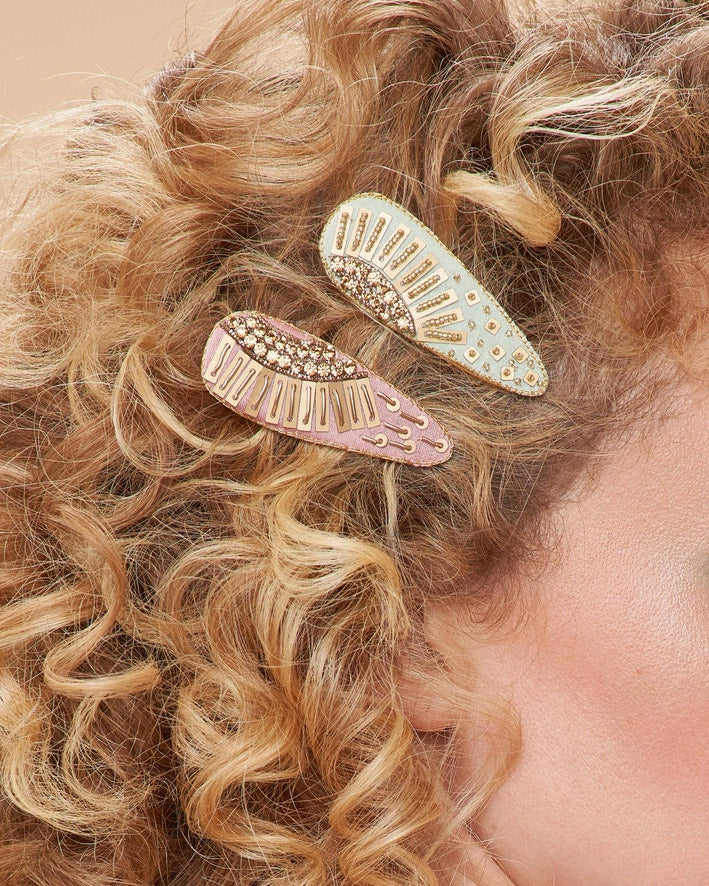 Jeweled Angel Wing Hair Clip (Set of 2)