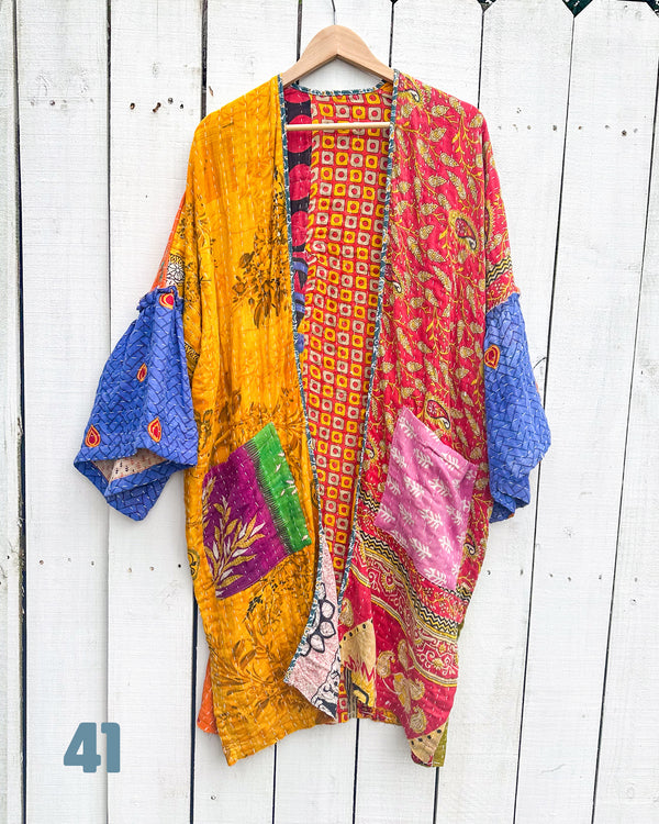 ONE OF A KIND Kantha Kaftan Kimono