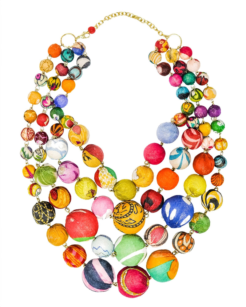 Kantha Orb Necklace