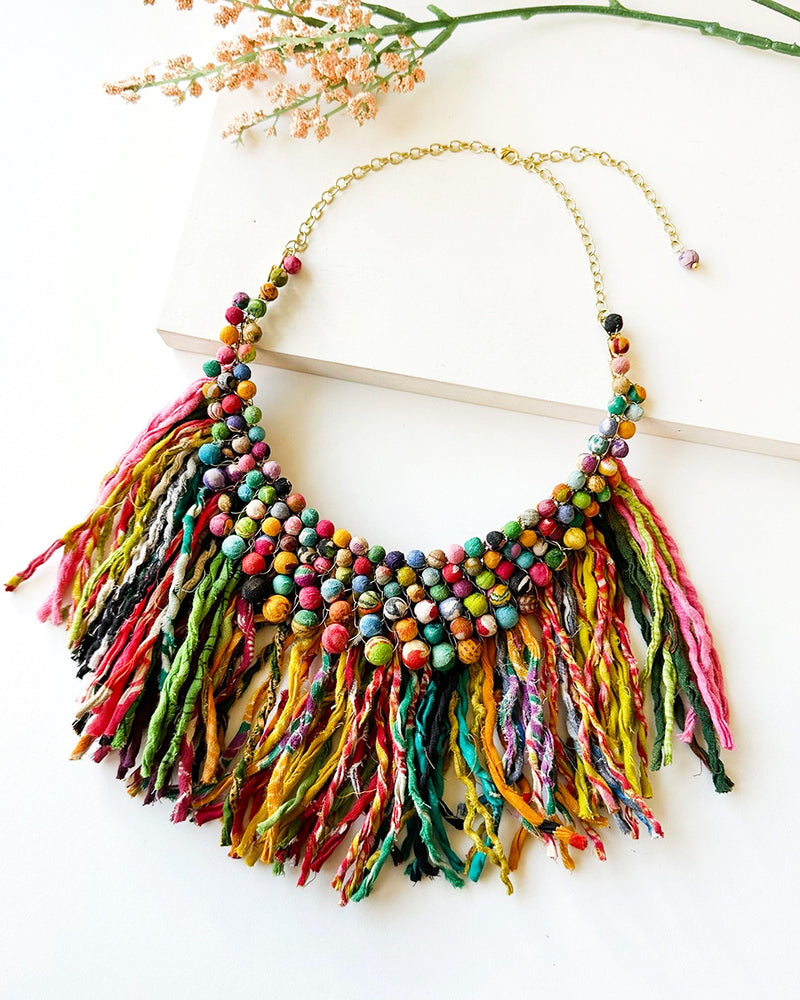 Kantha Pastiche Necklace