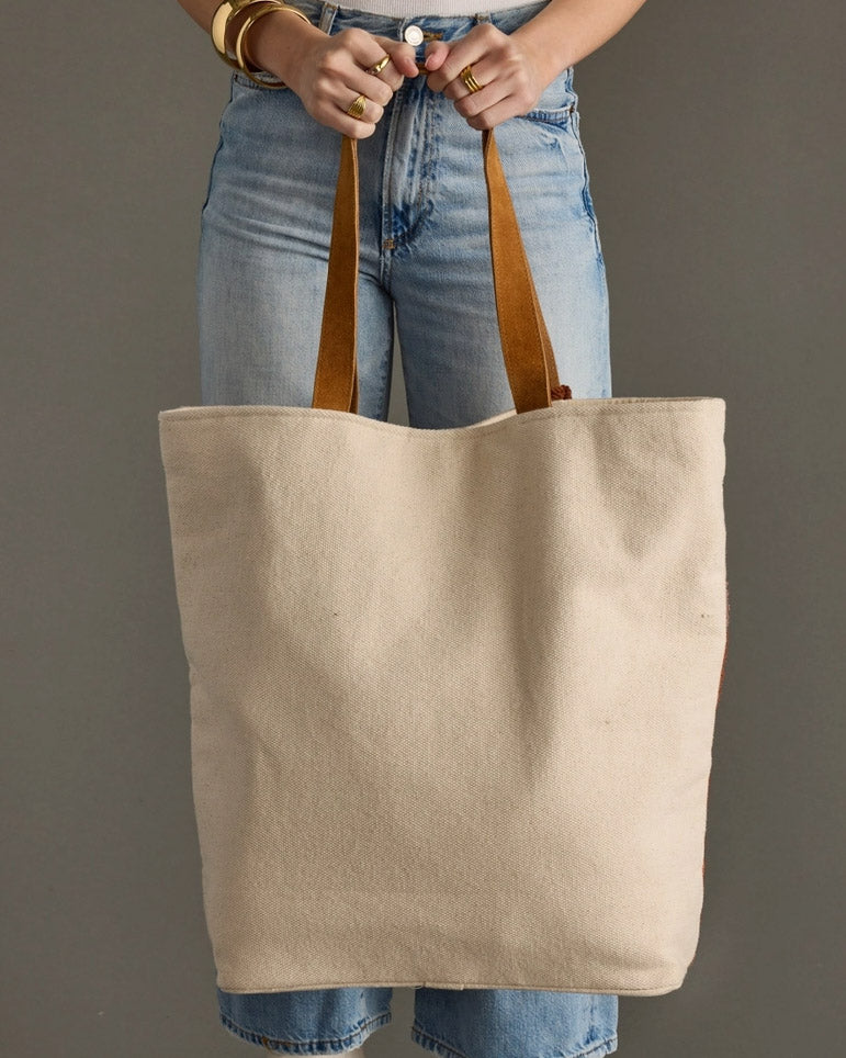 Crescent Moon Tufted Tote Bag