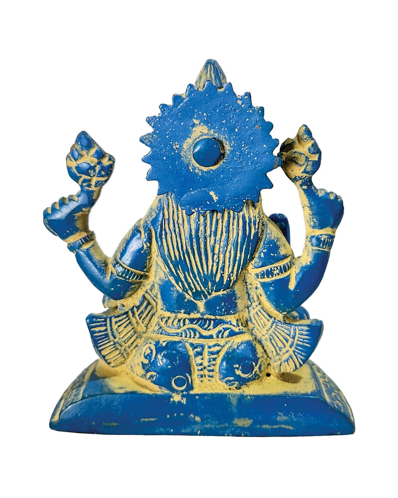 Lakshmi Brass Statue Blue Sand Finish