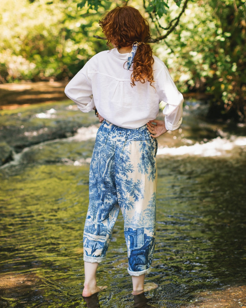 Let the Light in Linen Cropped Artist Pants