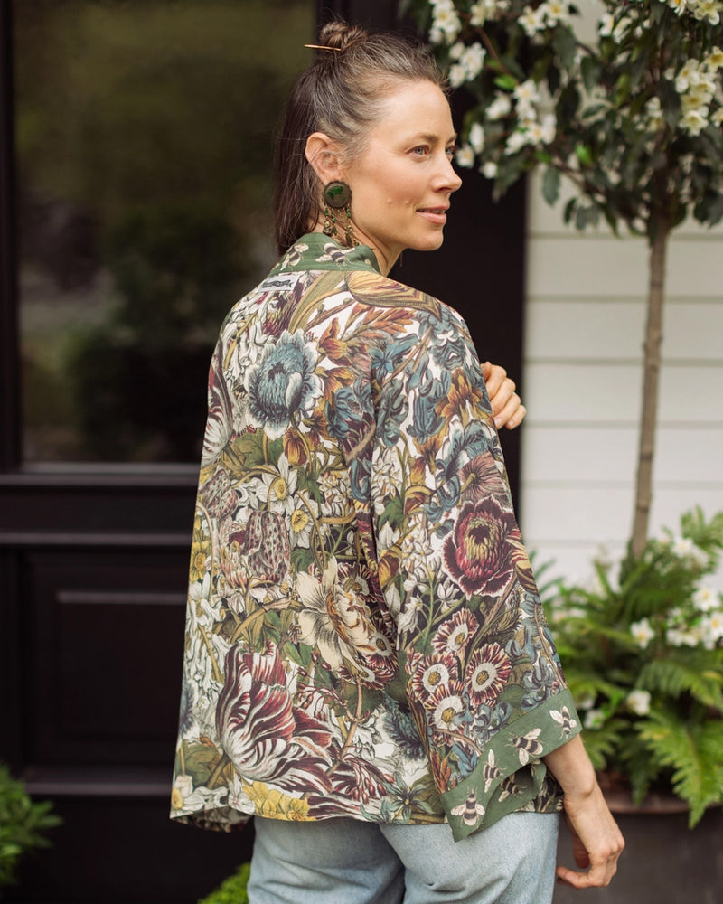 Love Grows Wild Cropped Bamboo Kimono Cardigan