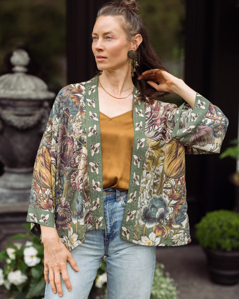 Love Grows Wild Cropped Bamboo Kimono Cardigan