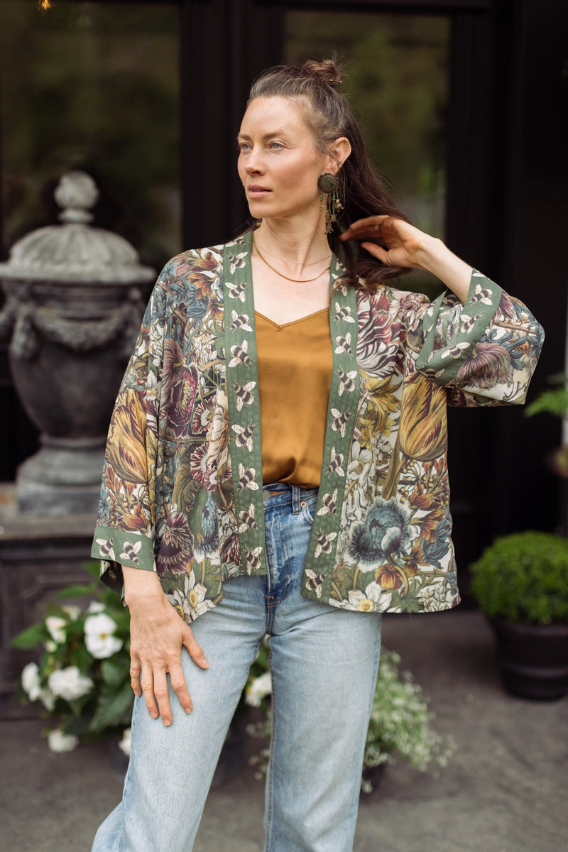 Love Grows Wild Cropped Bamboo Kimono Cardigan