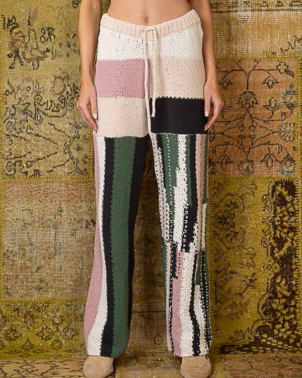 Multi Color Sweater Pants