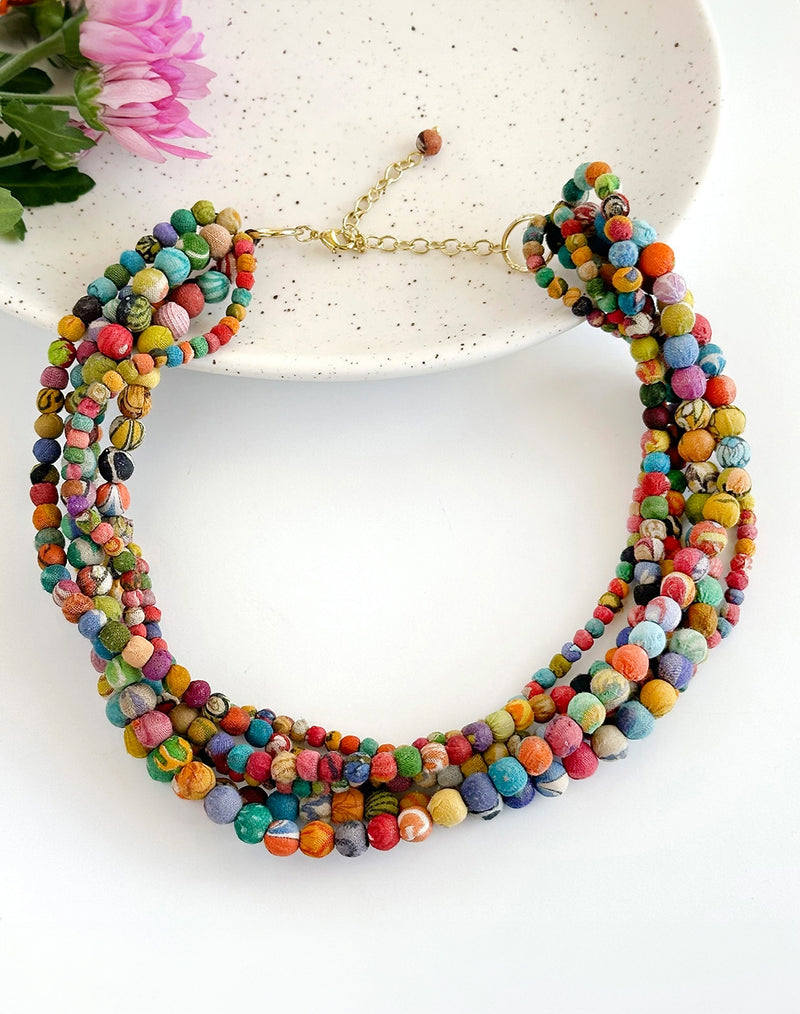 Meandering Kantha Necklace