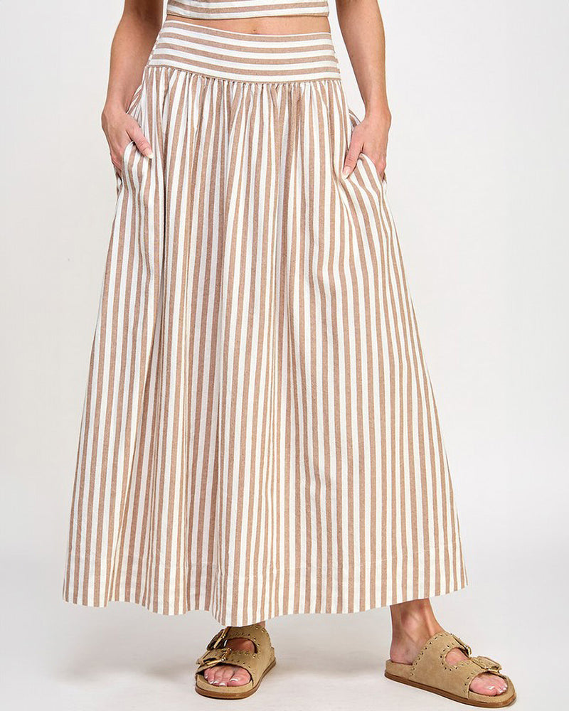 Striped Cotton Skirt