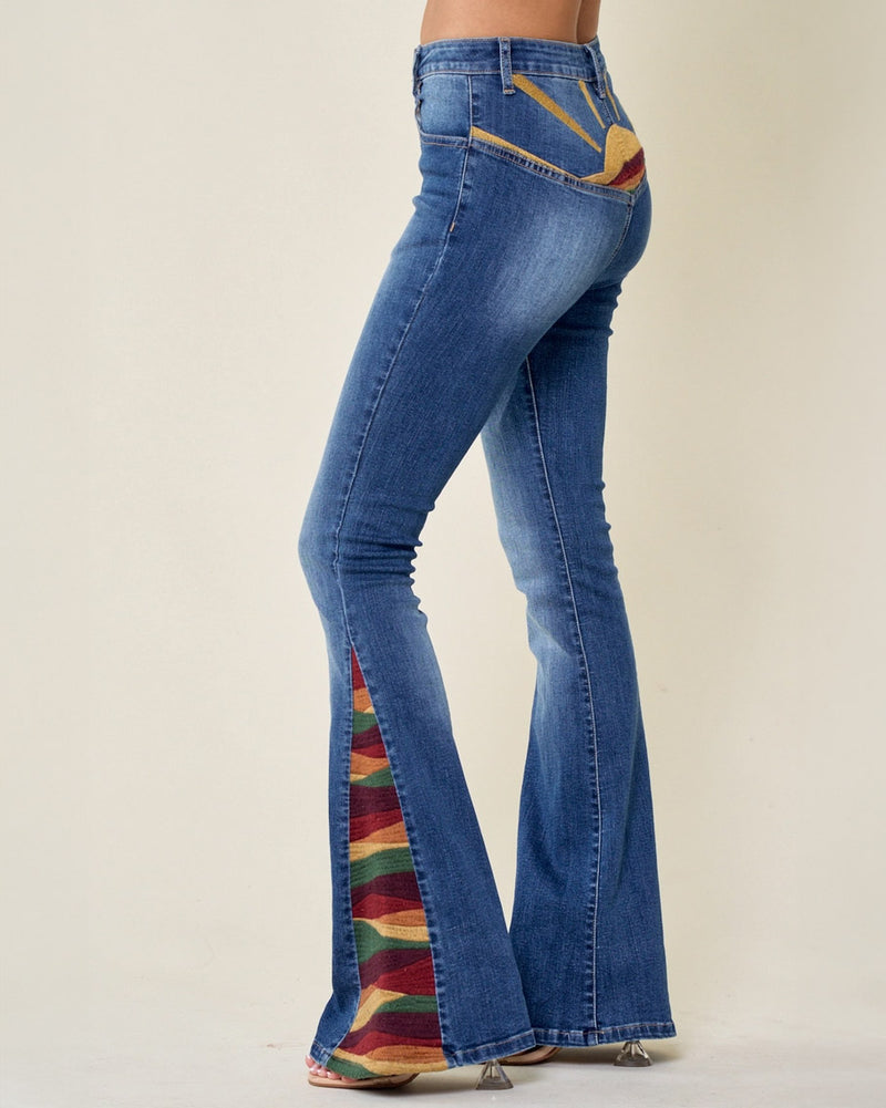 Sunrise Embroidered Flare Jeans