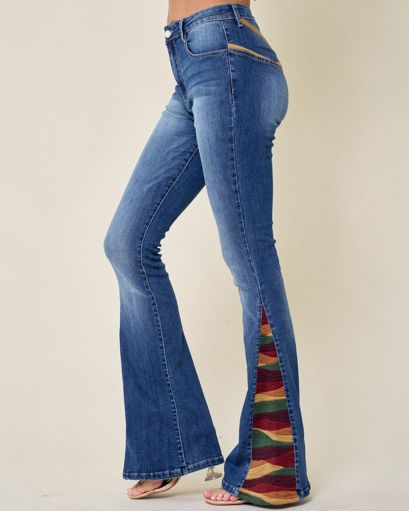 Sunrise Embroidered Flare Jeans
