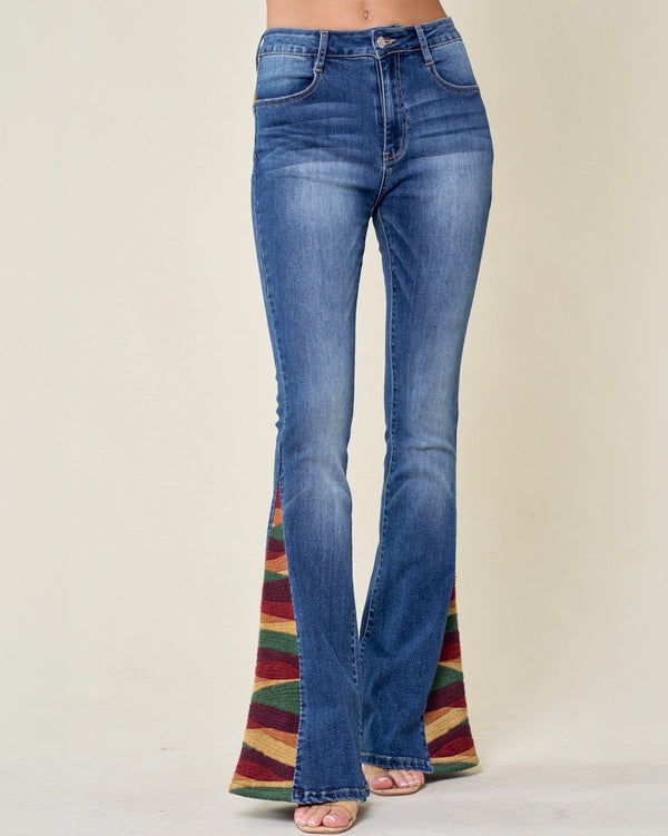 Sunrise Embroidered Flare Jeans