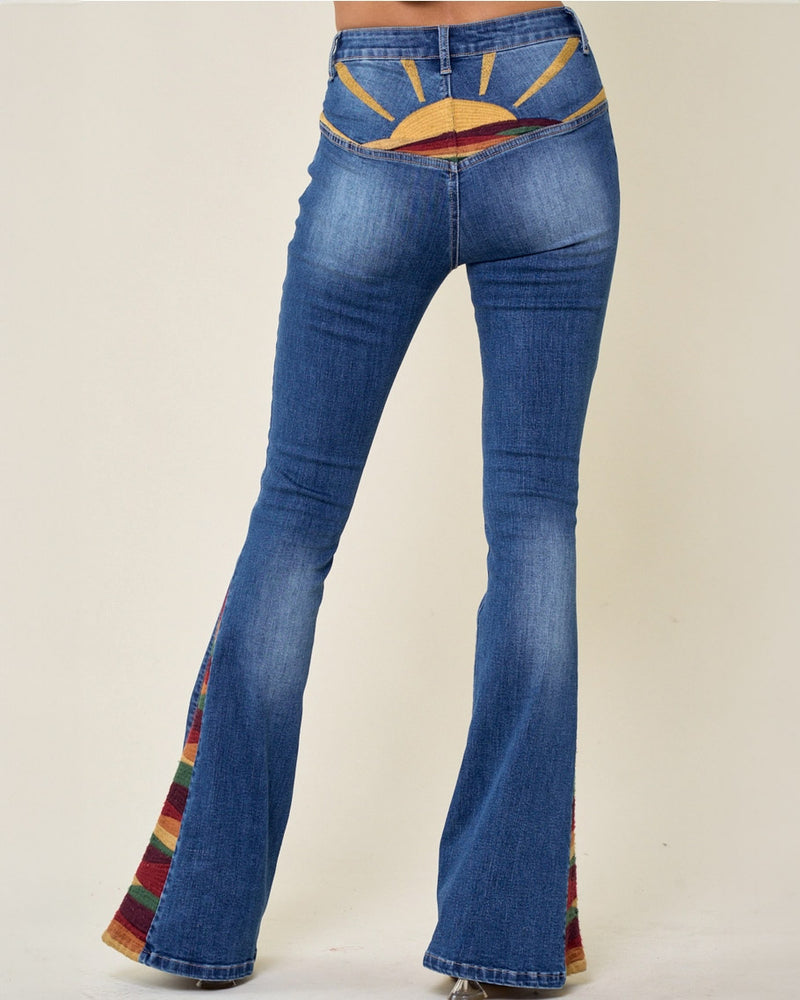 Sunrise Embroidered Flare Jeans