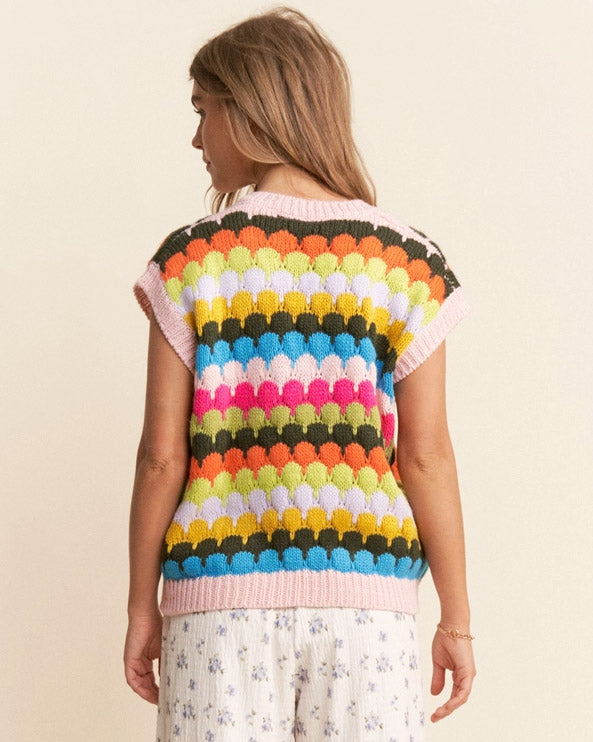 Rainbow Scallop Vest