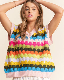 Rainbow Scallop Vest