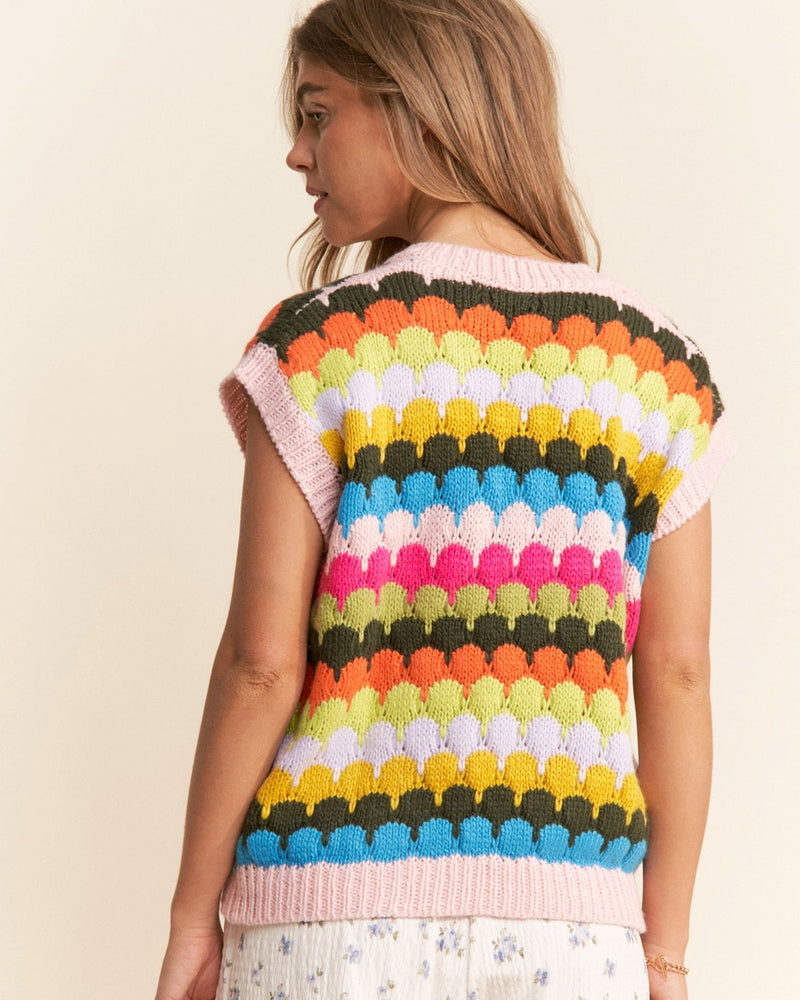 Rainbow Scallop Vest