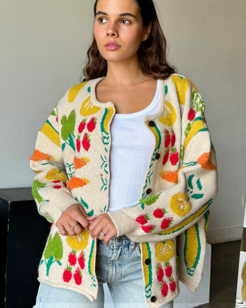 Harvest Button Front Oversized Cardigan