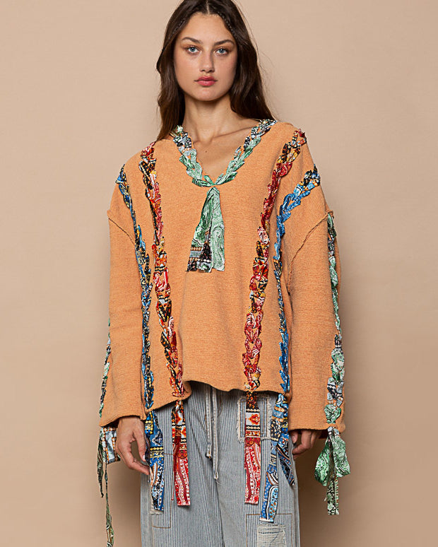 Persimmon Chenille Sweater Hoodie