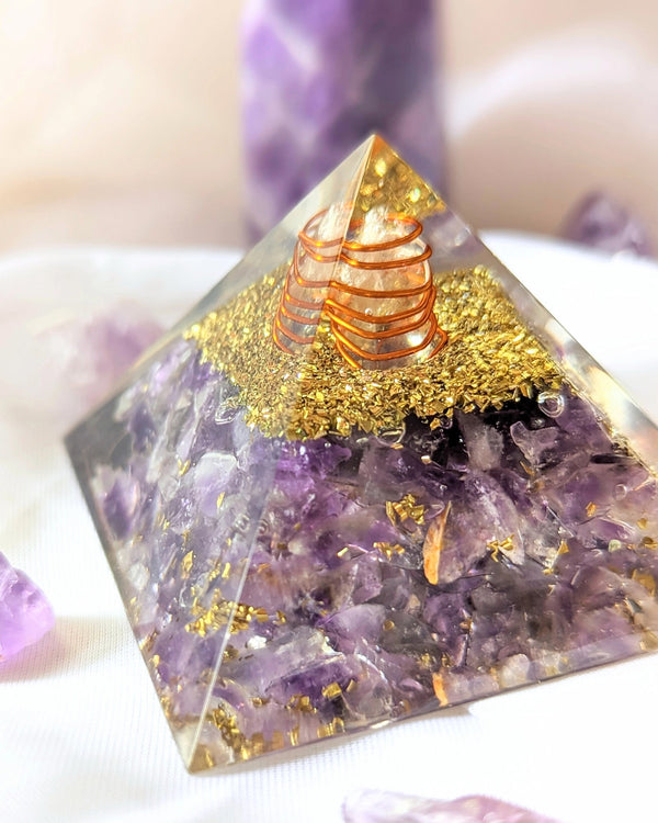 Orgonite & Amethyst Pyramid