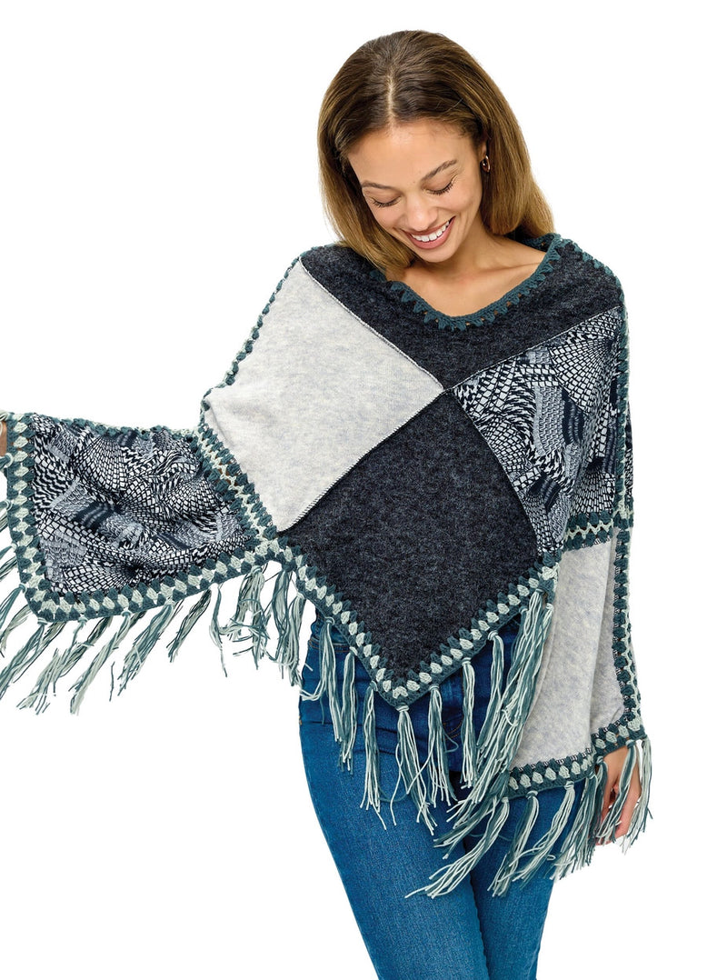Patchwork Crochet Poncho