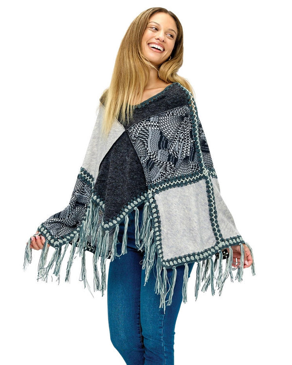 Patchwork Crochet Poncho