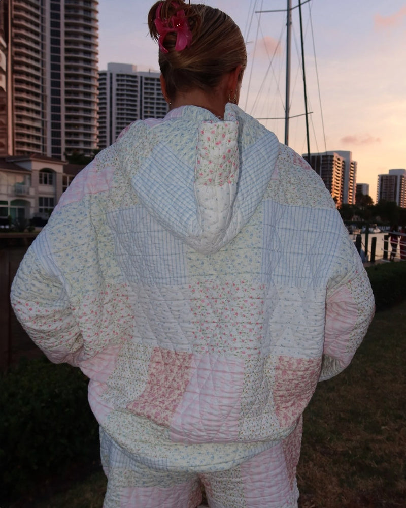 Quilted Pastel Hoodie