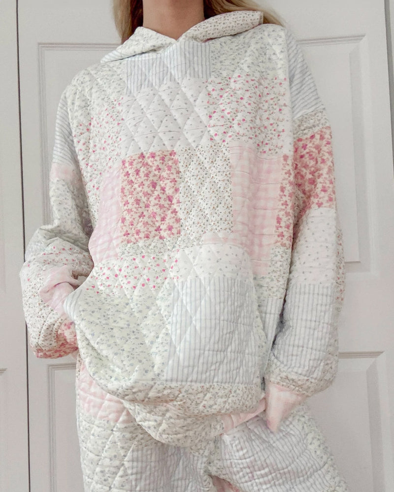 Quilted Pastel Hoodie