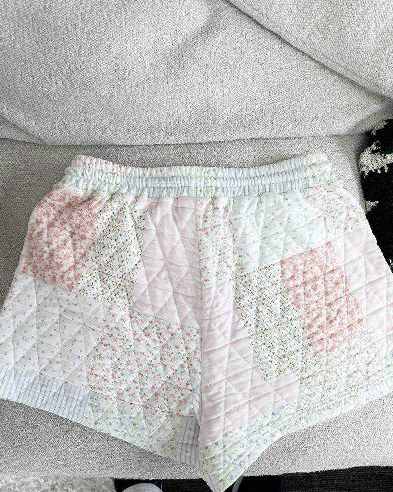 Pastel Quilted Shorts