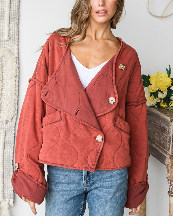 RED CLAY QUILTED JACKET