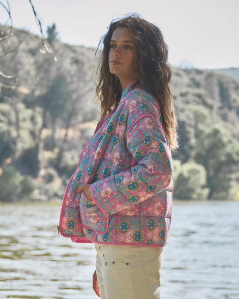 Reversible Pink & Floral Jacket