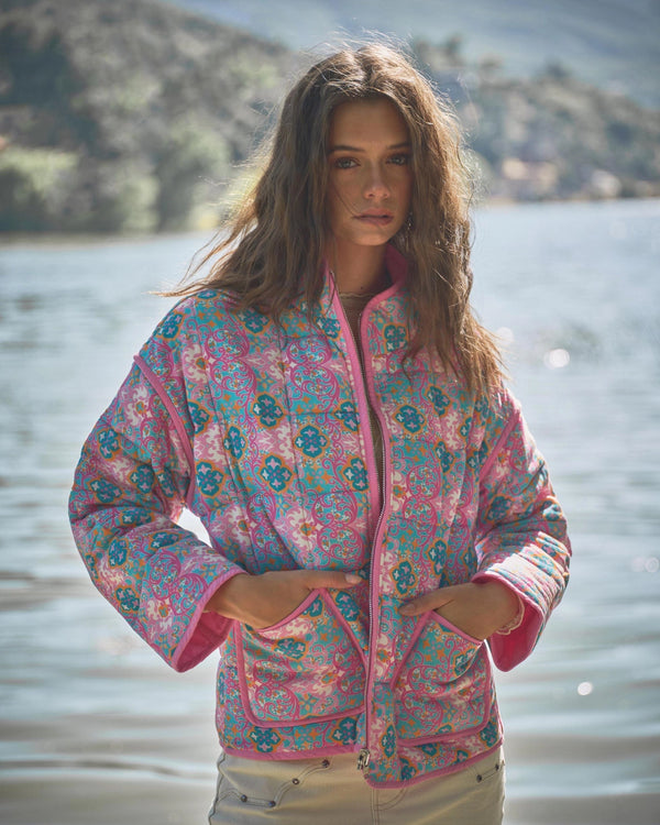 Reversible Pink & Floral Jacket