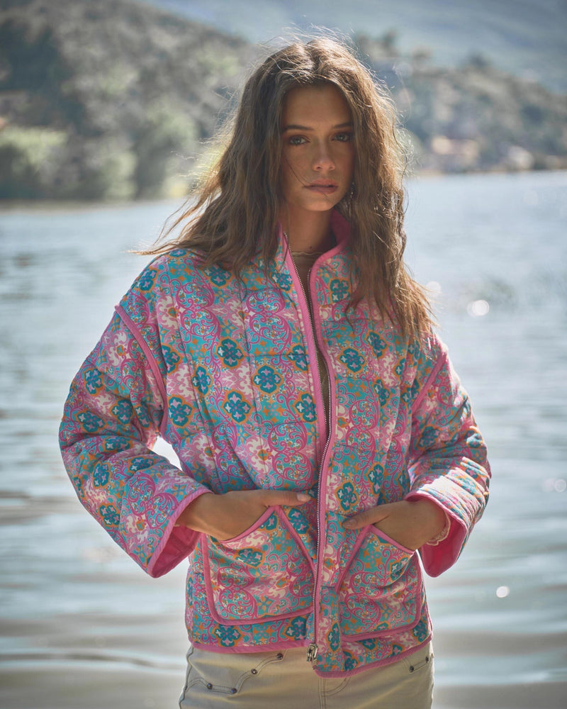 Reversible Pink & Floral Jacket