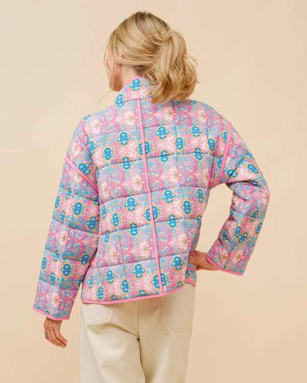 Reversible Pink & Floral Jacket