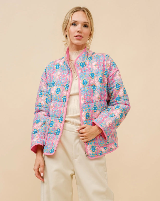 Reversible Pink & Floral Jacket