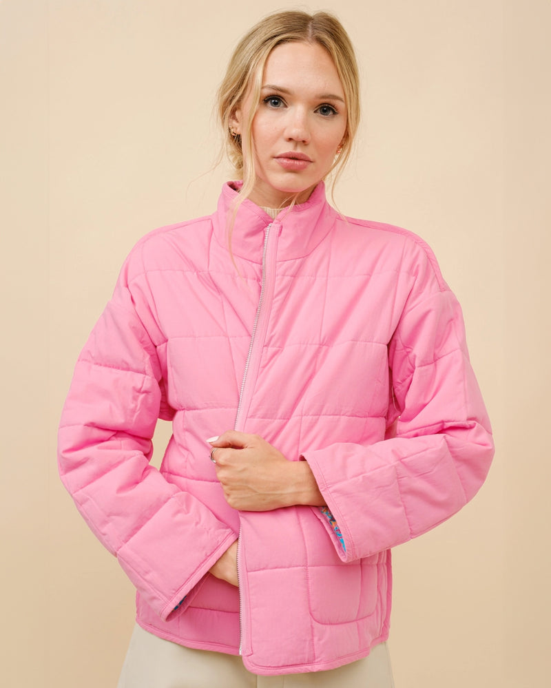 Reversible Pink & Floral Jacket