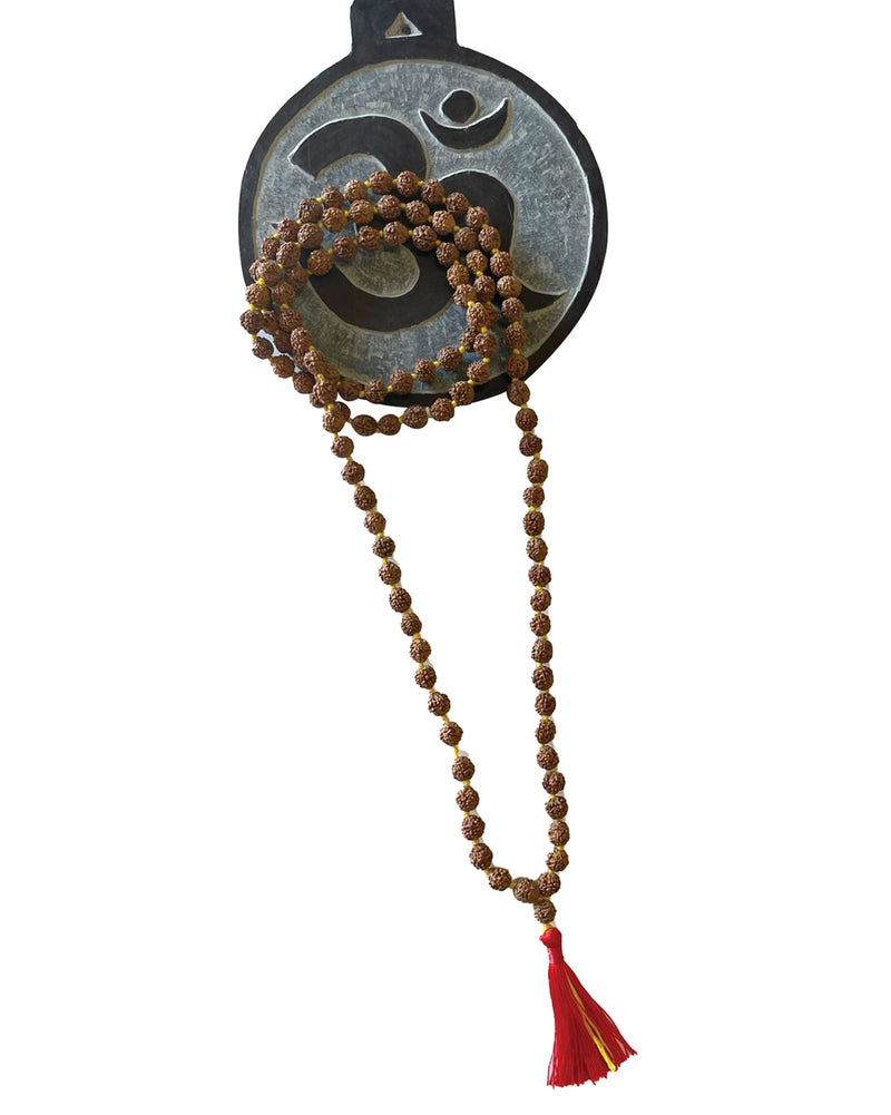 Rudraksha Prayer Mala Bead Knot Necklace