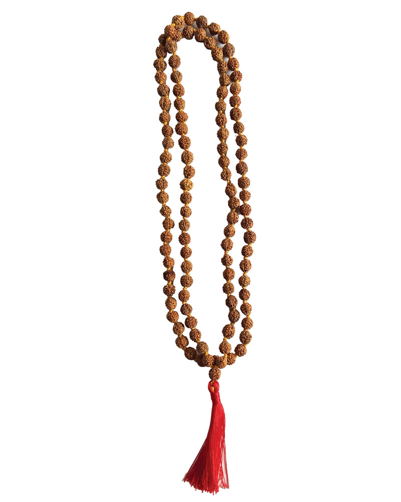 Rudraksha Prayer Mala Bead Knot Necklace