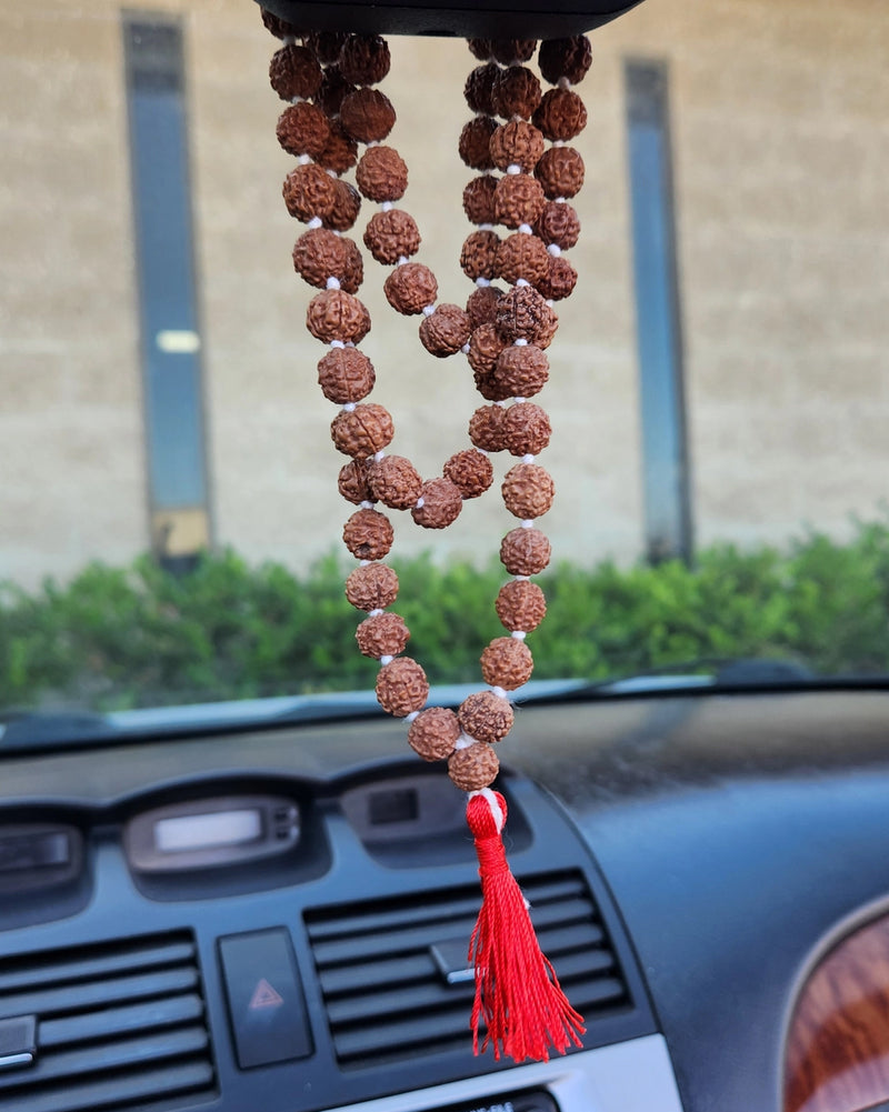 Rudraksha Prayer Mala Bead Knot Necklace