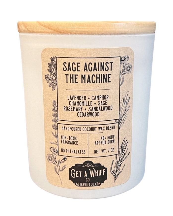 Sage Against The Machine Candle - White
