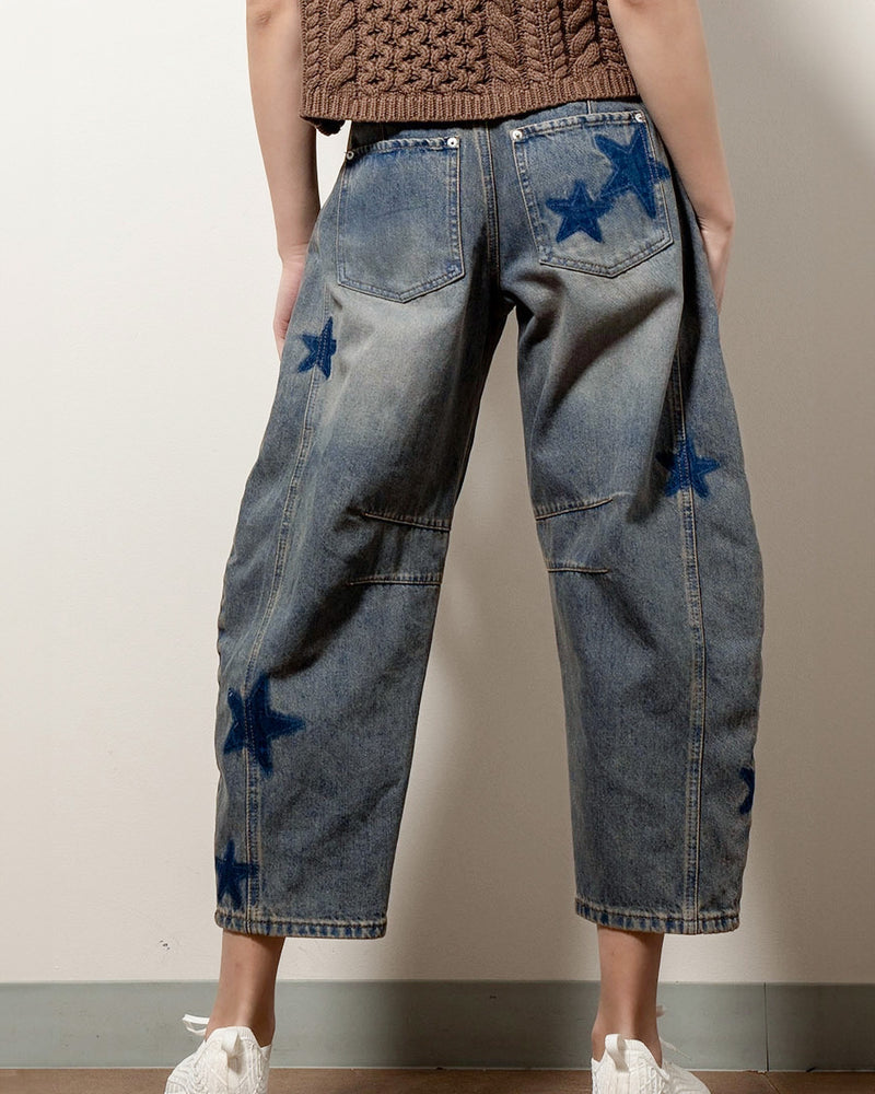 Sea of Stars Barrel Jeans