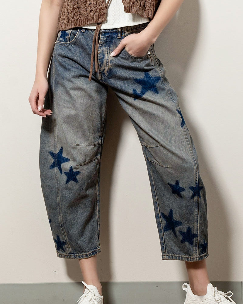 Sea of Stars Barrel Jeans