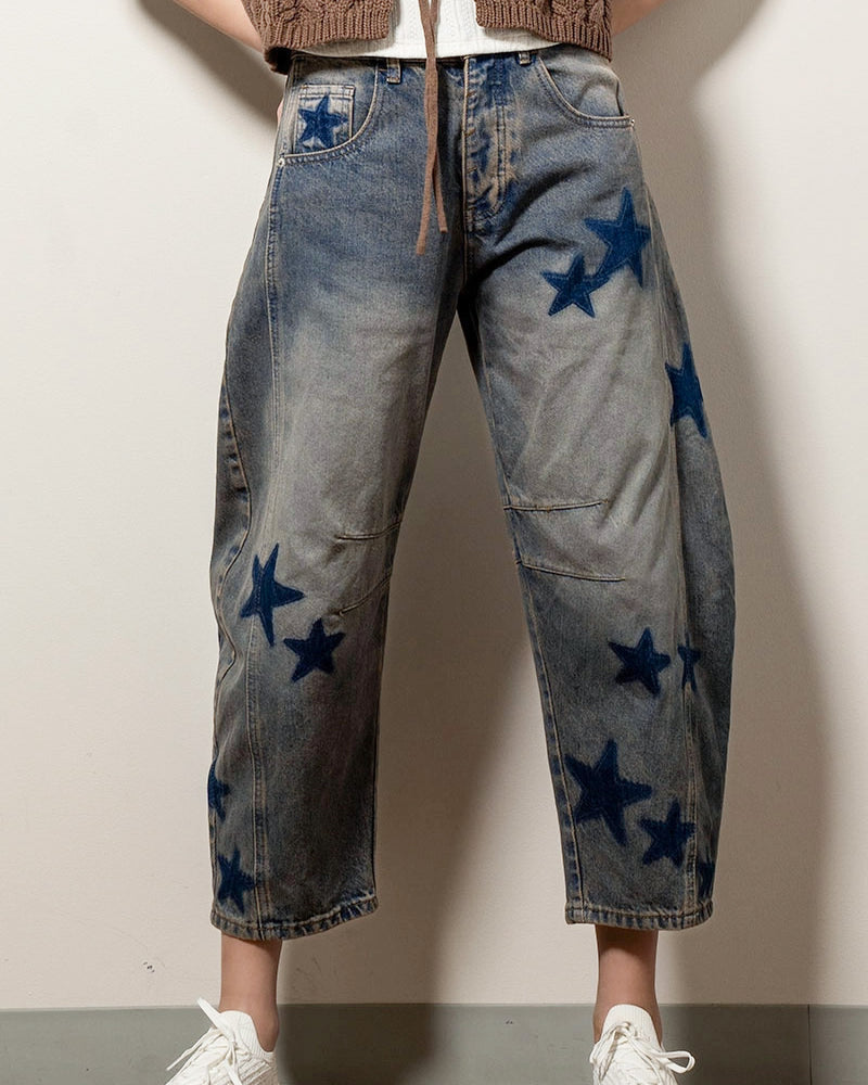 Sea of Stars Barrel Jeans