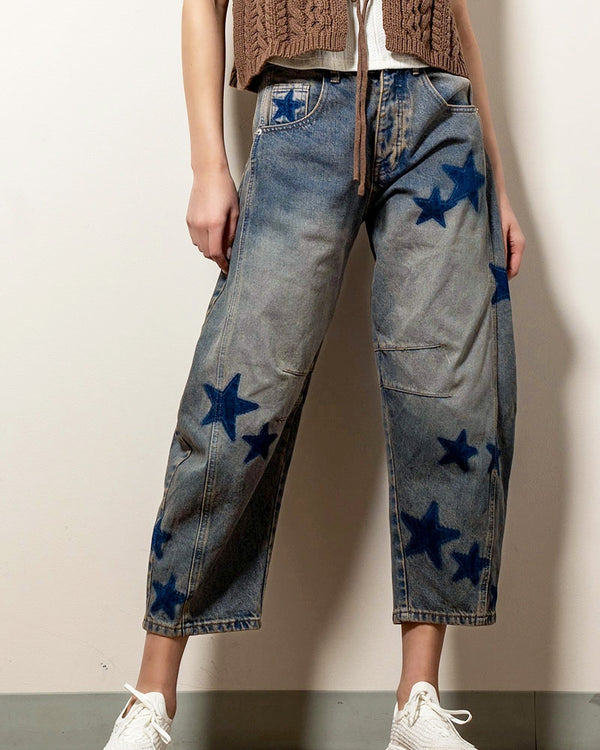 Sea of Stars Barrel Jeans