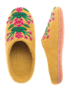 Gold Secret Garden Slippers