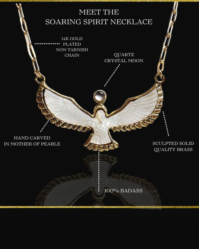 Soaring Spirit Shell Bird Necklace
