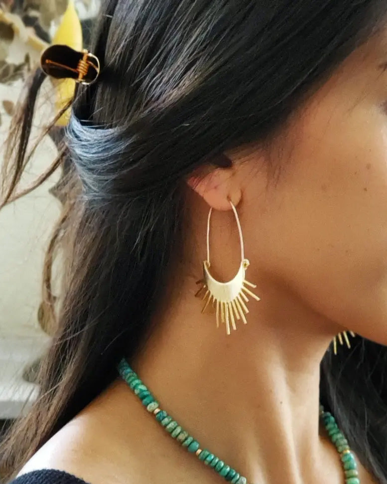 Sun Ray Sun Burst Earrings