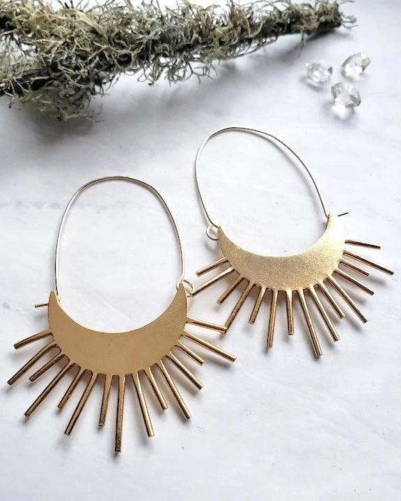 Sun Ray Sun Burst Earrings